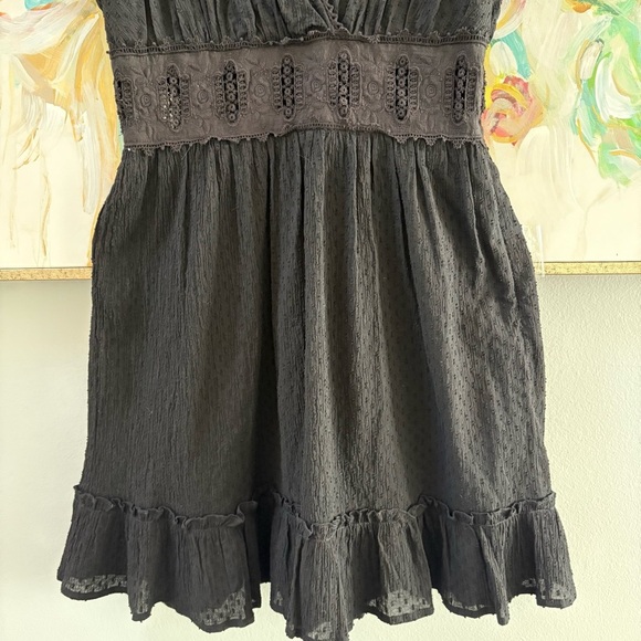 Altar’d State Black Boho Mini Dress Size S - Picture 5 of 11